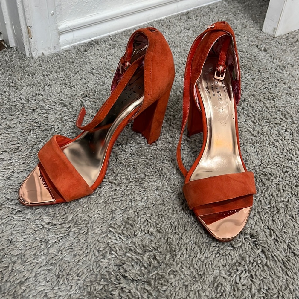 Ted Baker Orange Block Heels